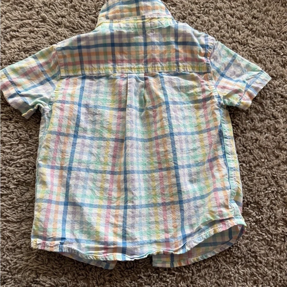 Toddler boy short sleeve button down shirt